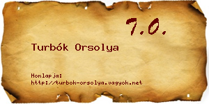 Turbók Orsolya névjegykártya