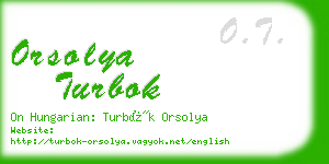 orsolya turbok business card